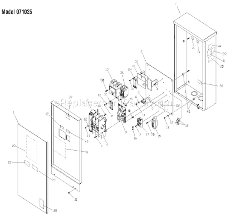 Page A Diagram and Parts List for 071025-0  Briggs and Stratton Generator